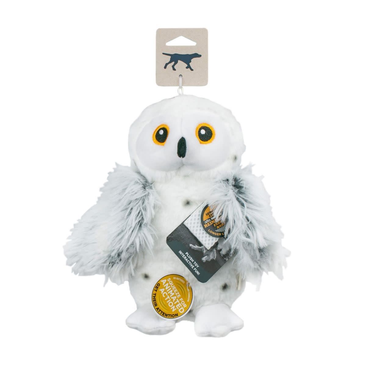 Tall Tails: Animated Snow Owl, 9.5 inch
