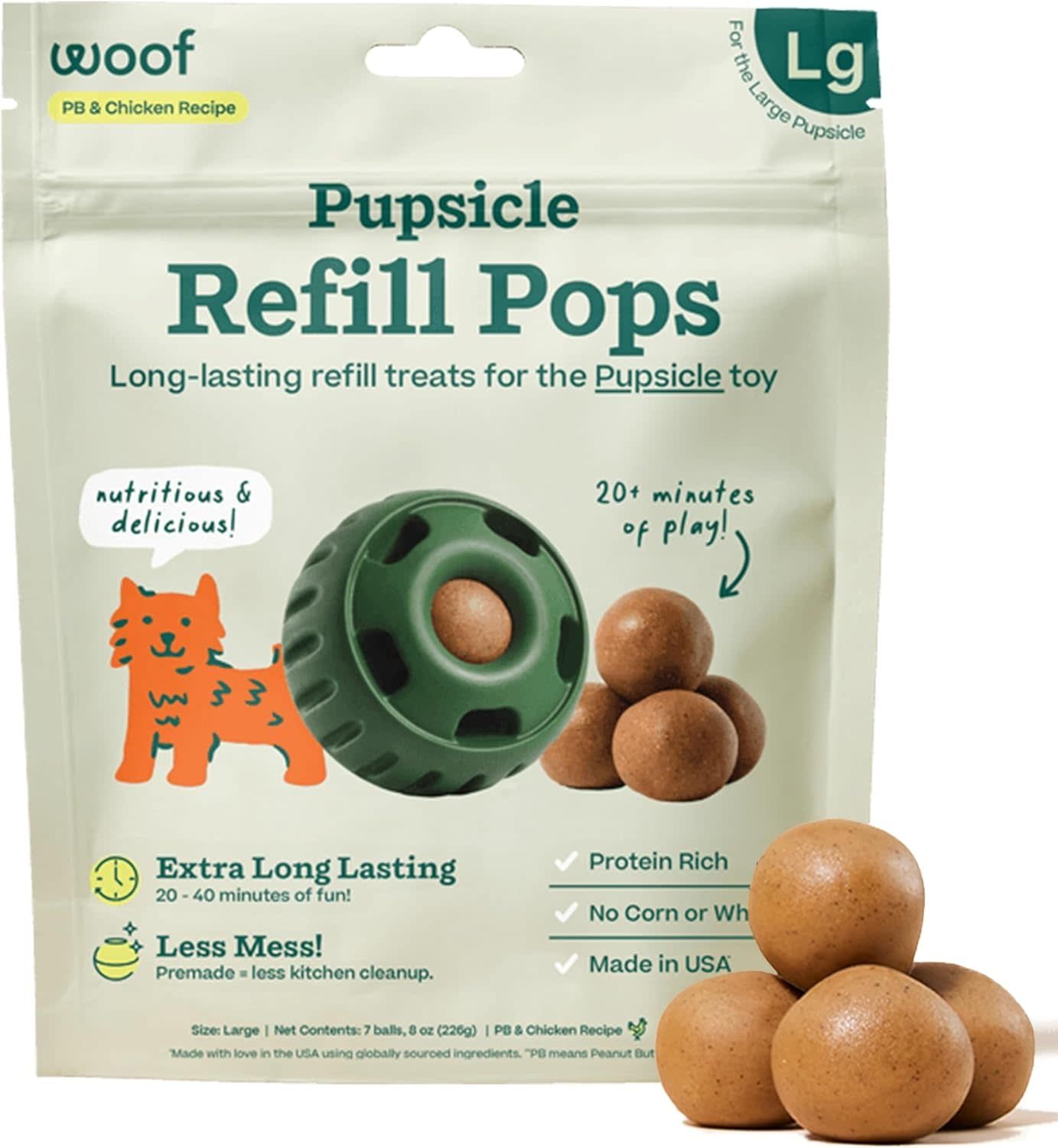 Woof Pupsicle Pops: Chicken &amp; PB, L