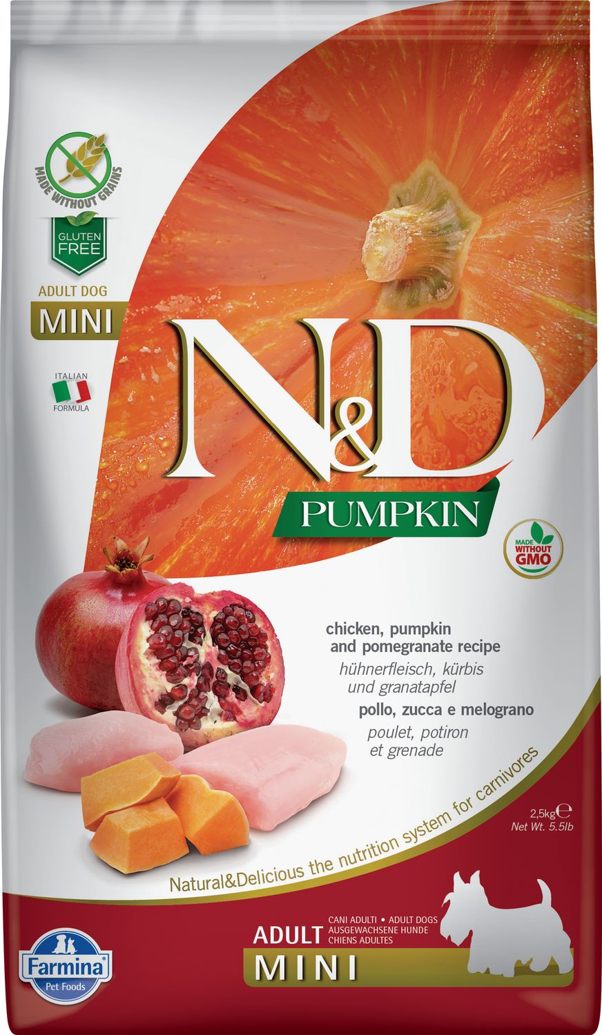 Farmina Pumpkin: Chicken &amp; Pom Adult, Size: 5.5 lb mini