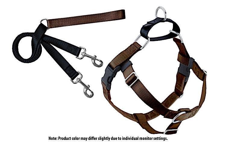 Freedom No-Pull Harness: Brown, Size: 1&quot; Medium