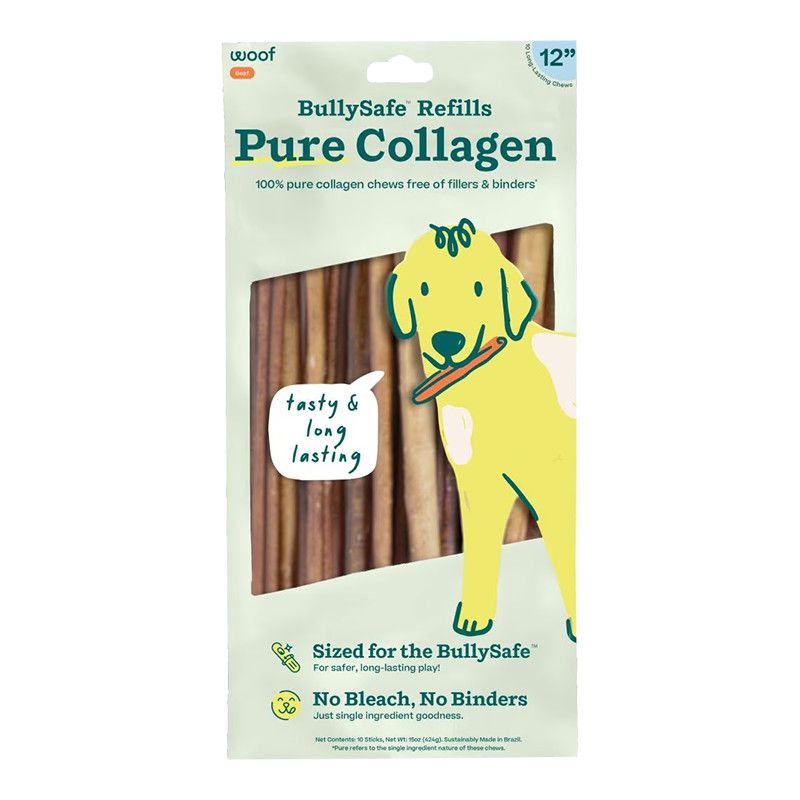 Woof BullySafe: Collagen Chew, 12 inch 10 pack