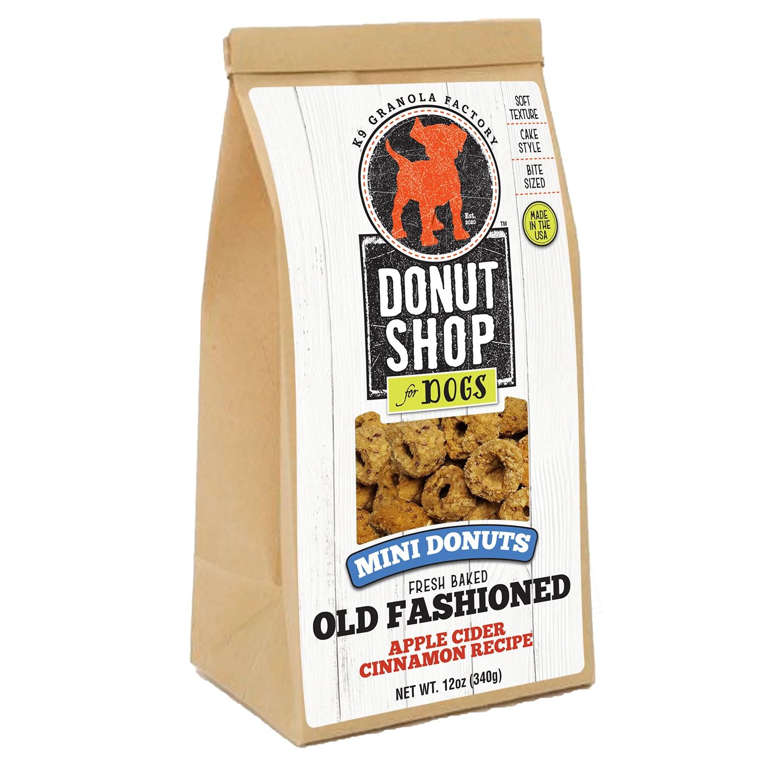 K9 Granola Factory Mini Donuts: Apple Cider &amp; Cinnamon, 12 oz