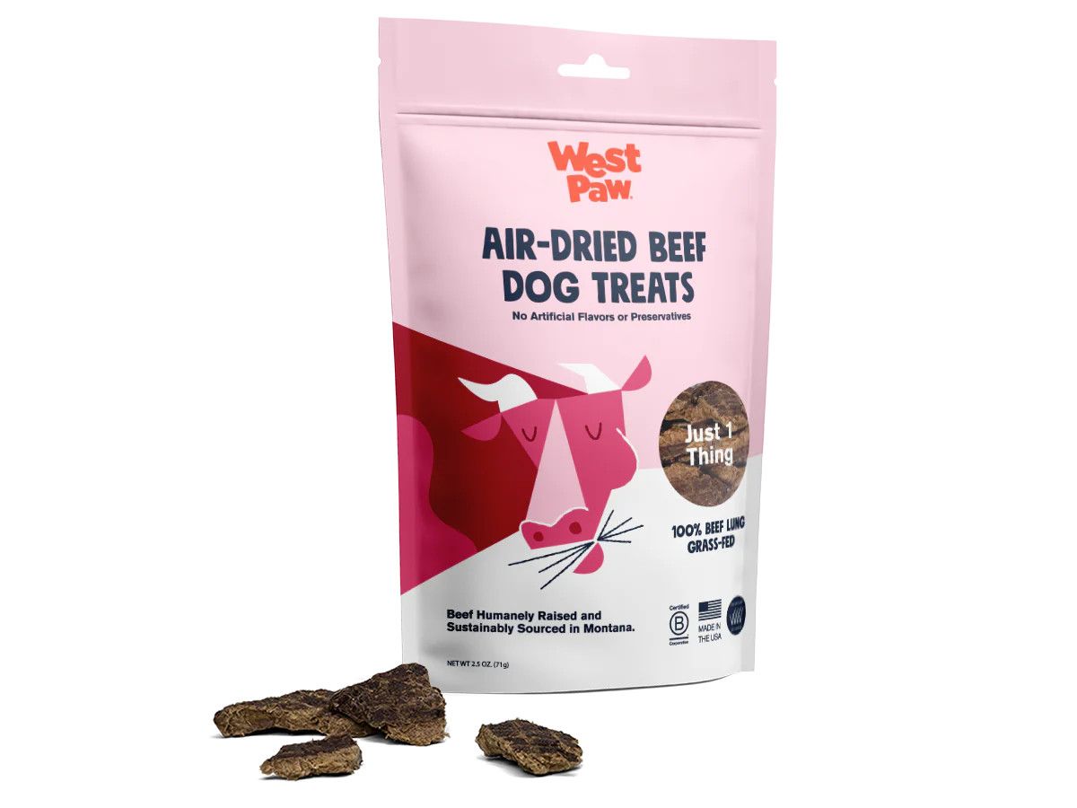 West Paw Air Dried Treats: Beef Lung, 2.5 oz