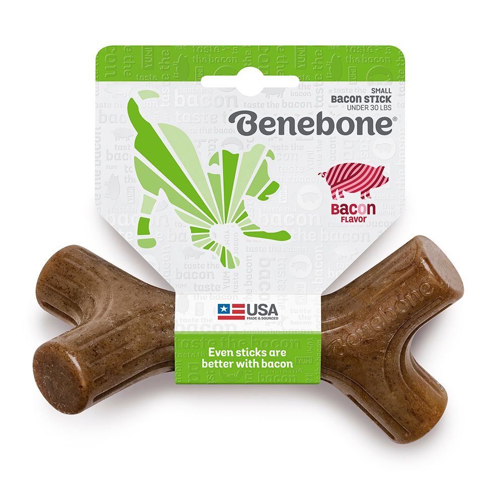 Benebone Bacon Stick Chew: , Size: Small