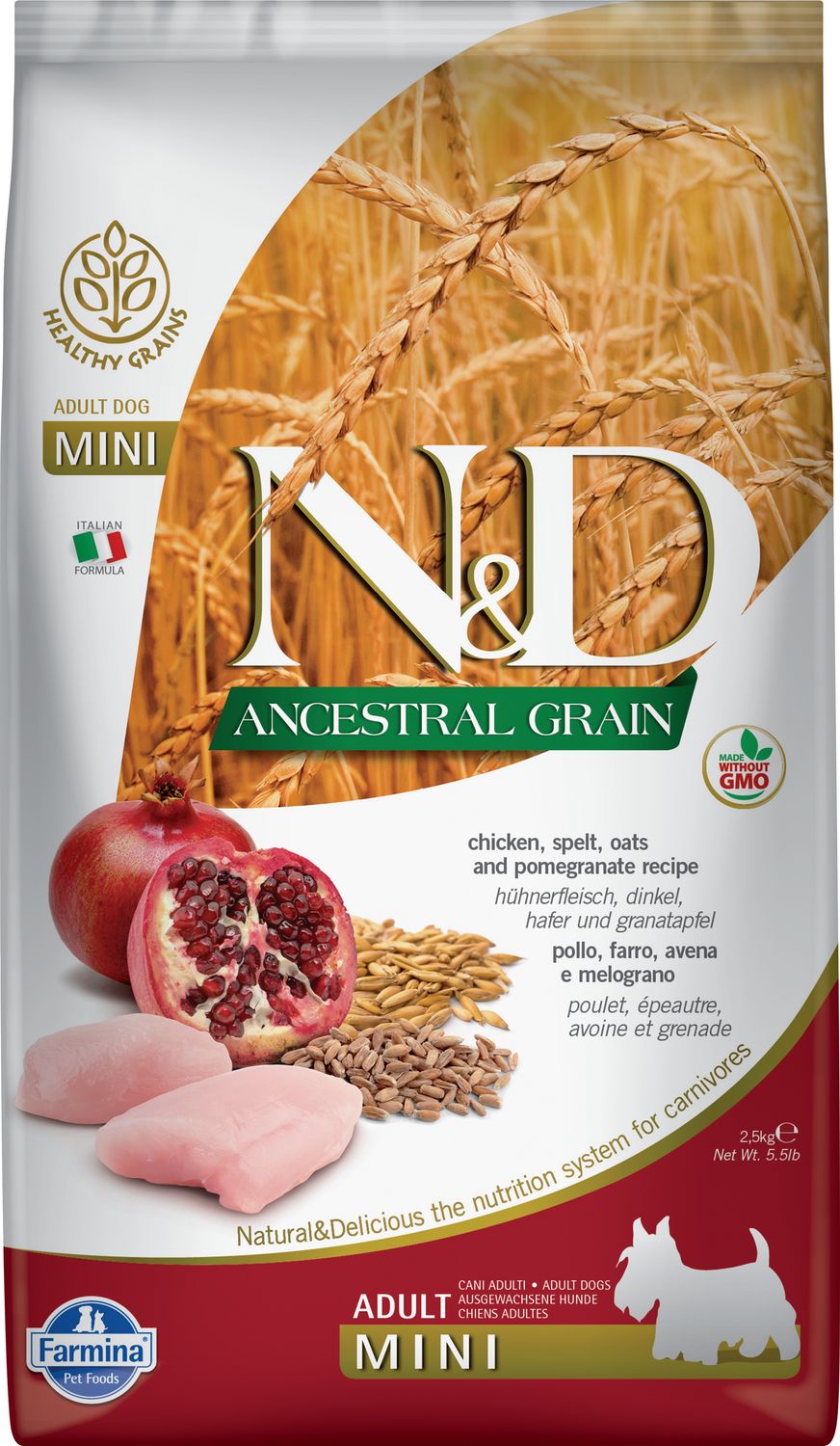 Farmina Ancestral Grain: Chicken &amp; Pom Adult, Size: 5.5 lb mini