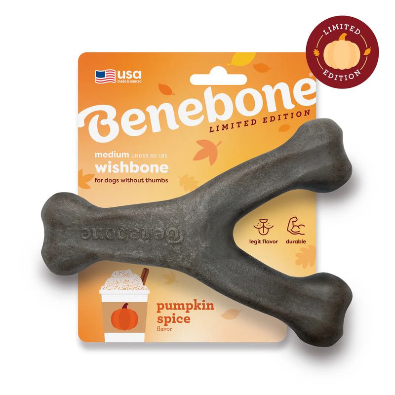 Benebone Wishbone Chew: Pumpkin Spice Medium