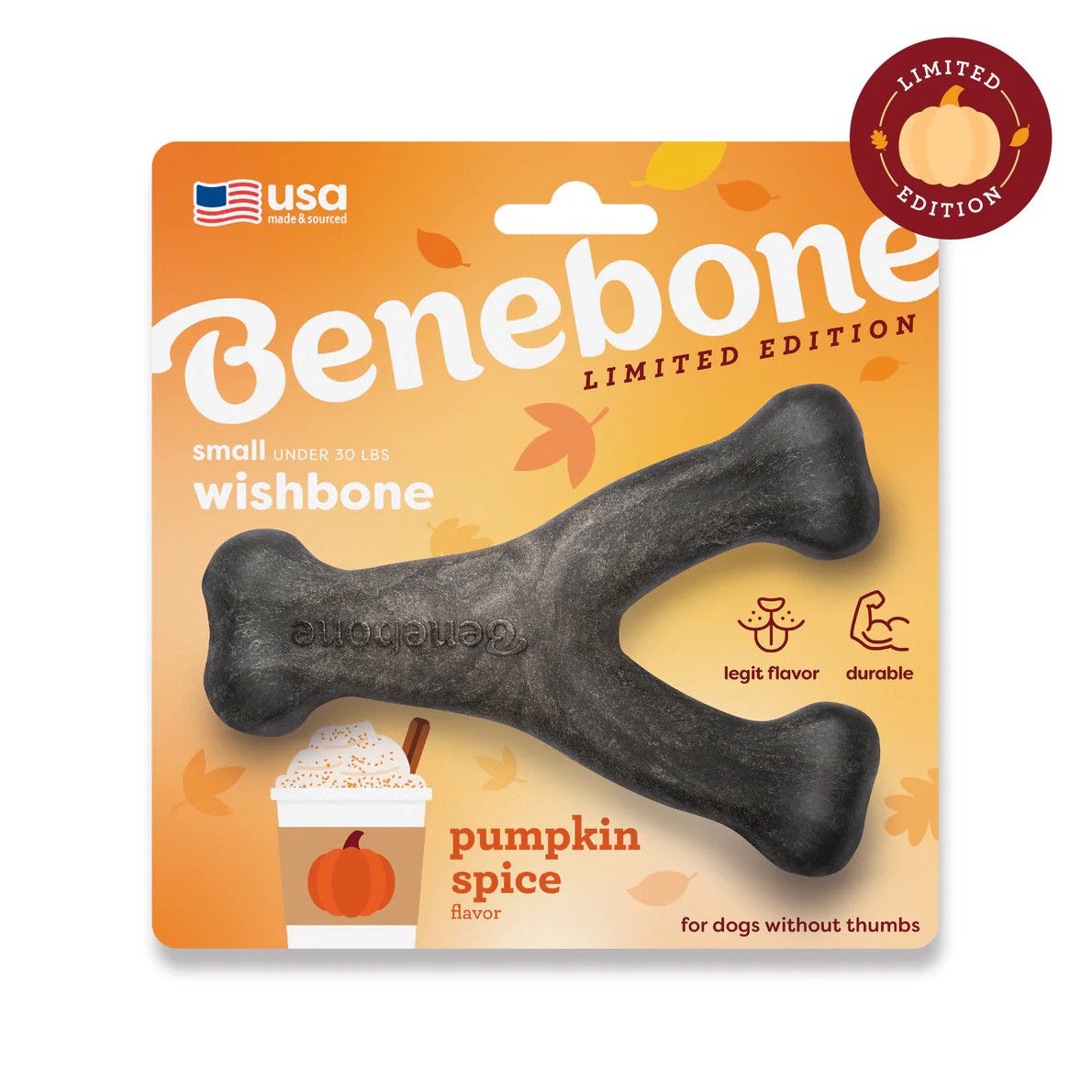 Benebone Wishbone Chew: Pumpkin Spice Small