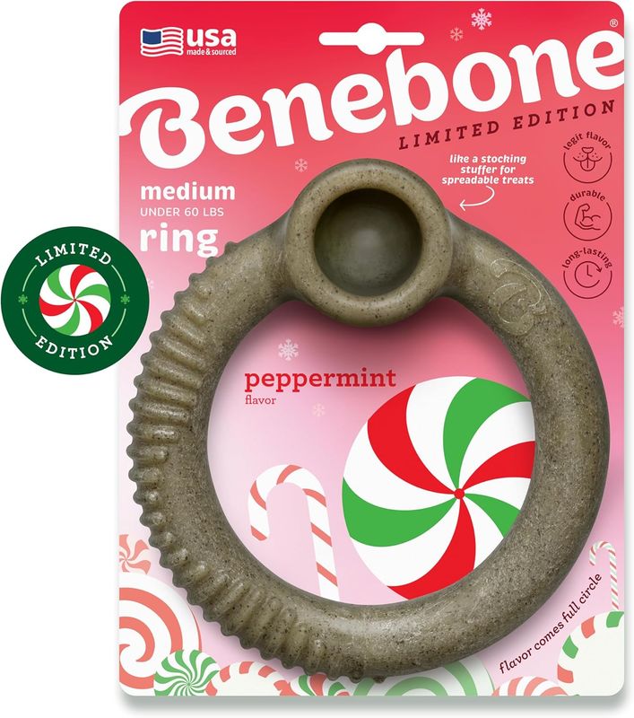 Benebone Ring Chew: Peppermint Medium