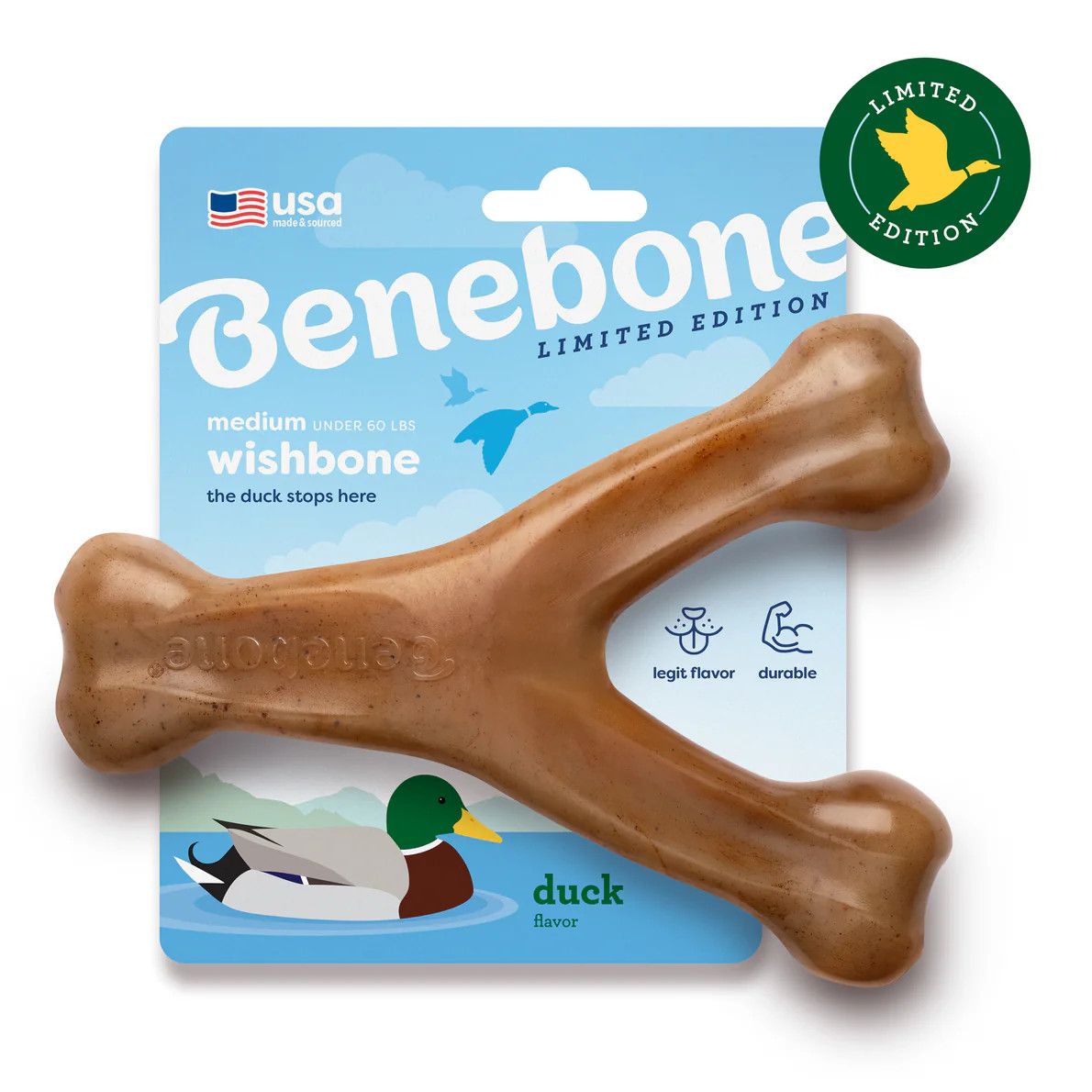 Benebone Wishbone Chew: Duck Medium
