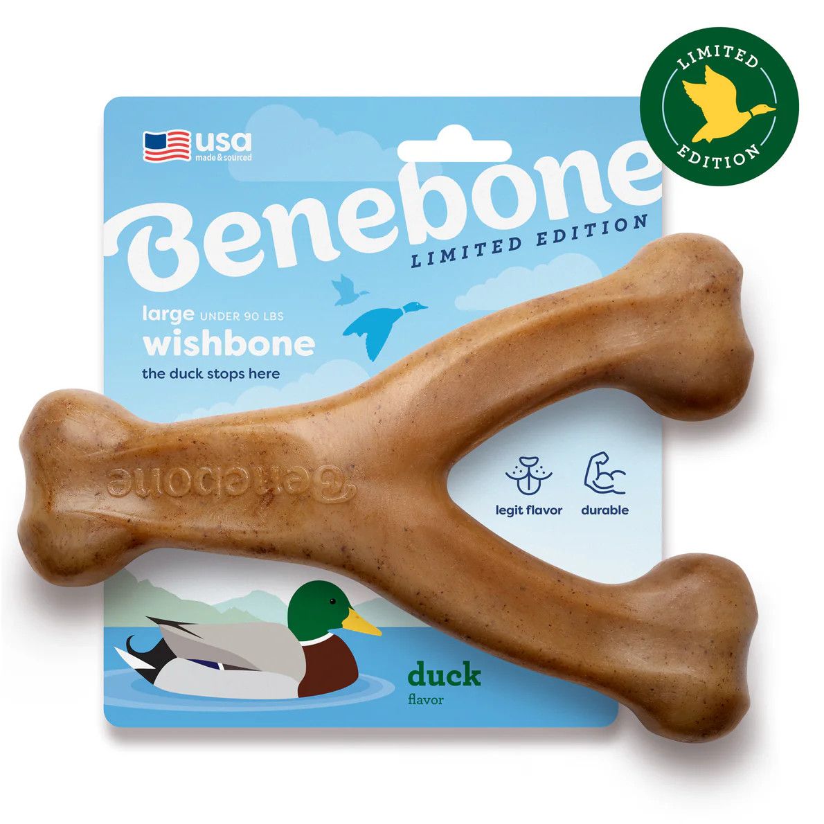 Benebone Wishbone Chew: Duck Large