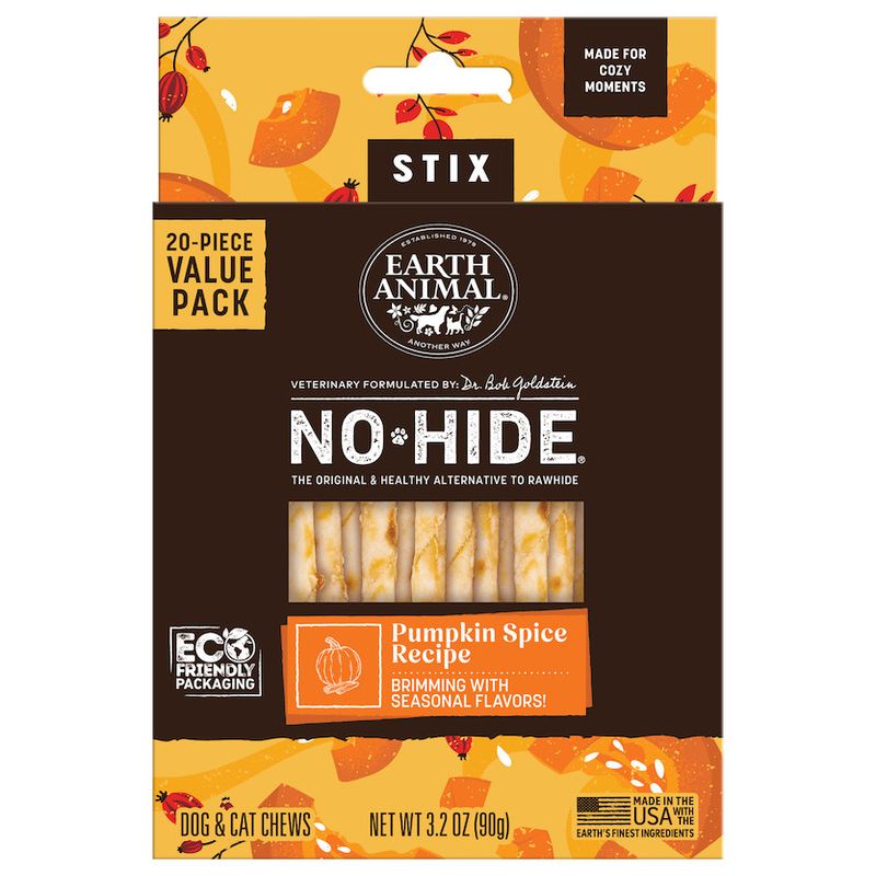 Earth Animal No Hide Stix Pumpkin Spice 20 pack
