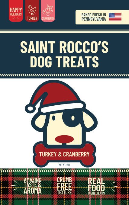 Saint Rocco&#39;s Treats: Turkey &amp; Cranberry, 8oz