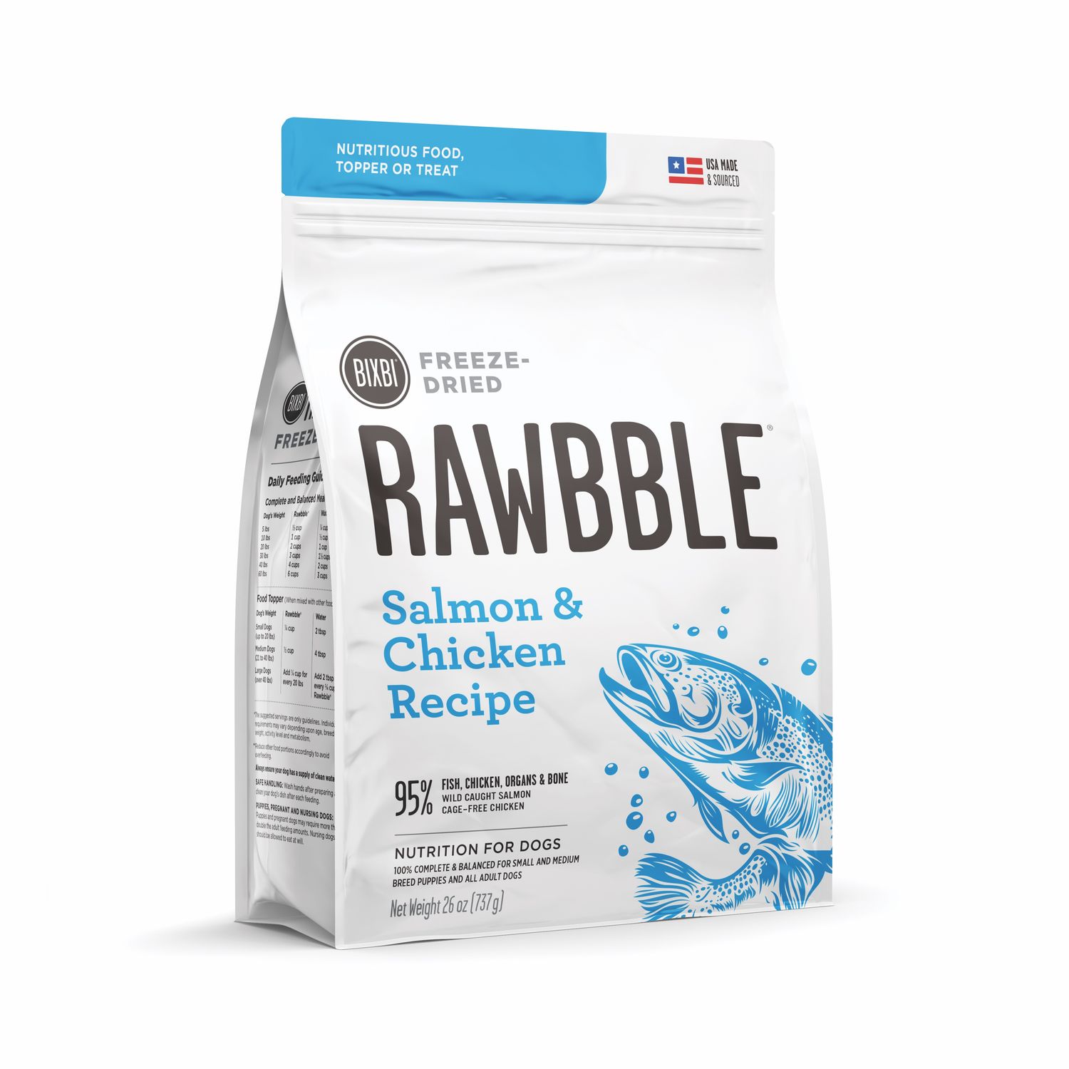 Bixbi Rawbble FD: Salmon &amp; Chicken, Size: 4.5 oz