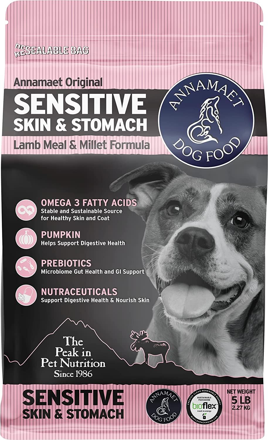 Annamaet Sensitive Skin &amp; Stomach: Lamb, Size: 5 lb