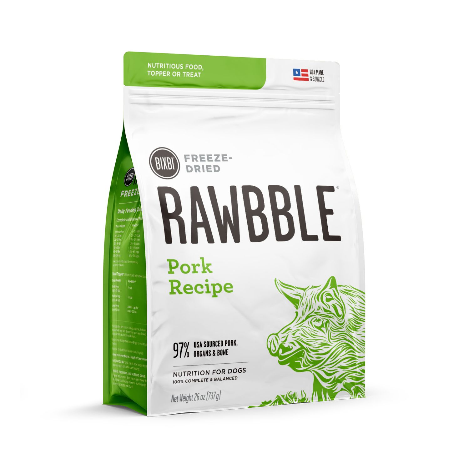 Bixbi Rawbble Freeze Dried: Pork , Size: 4.5 oz