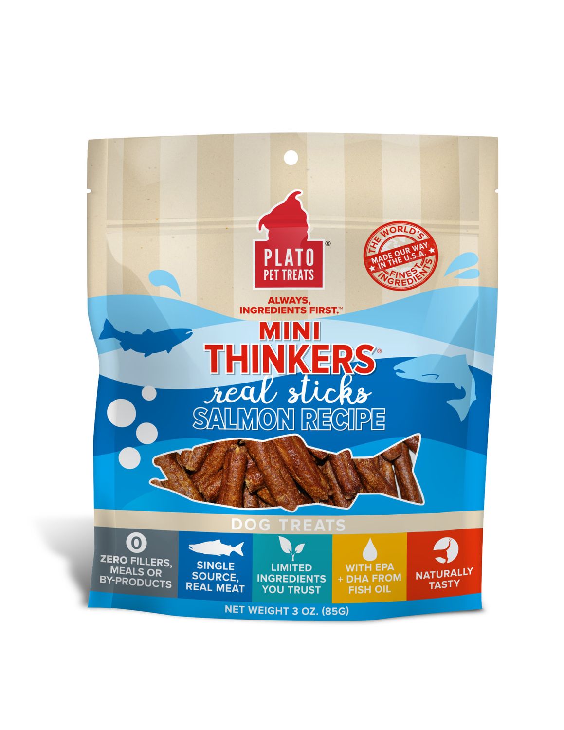 Plato Mini Thinkers: Salmon, Size: 3 oz