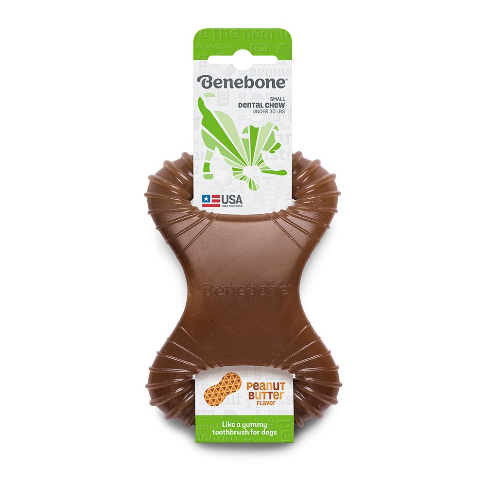 Benebone Dental Chew: Peanut Butter, Size: Small