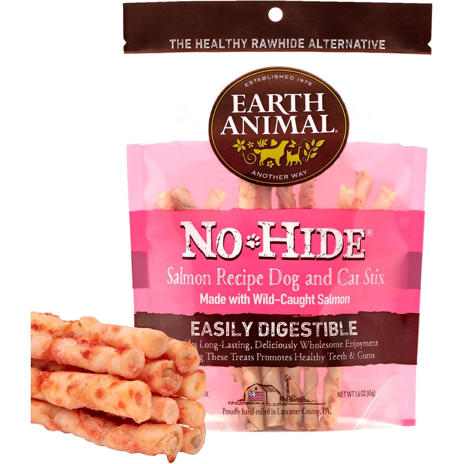 Earth Animal No Hide Stix Salmon 10 pack