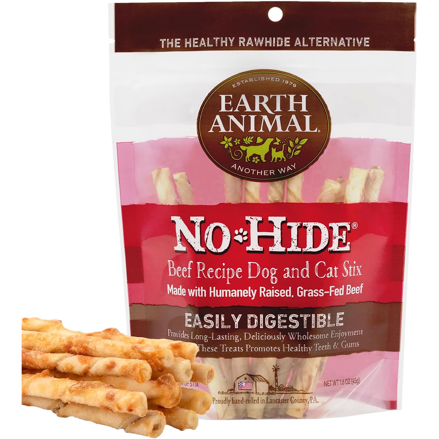 Earth Animal No Hide Stix Beef 10 pack