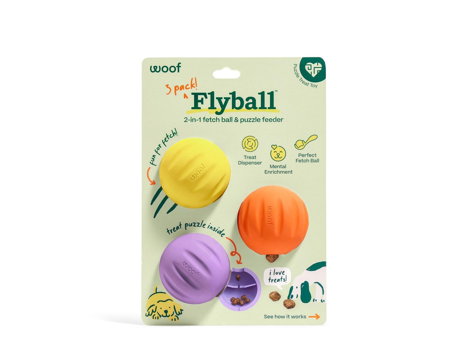 Woof: Flyball, 3 pack