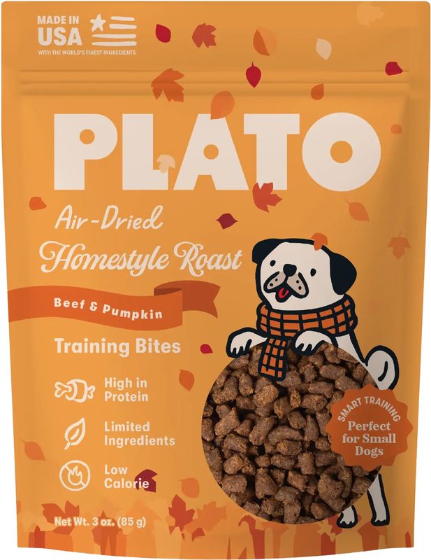 Plato Beef &amp; Pumpkin Homestyle Roast Training Bites, 3 oz
