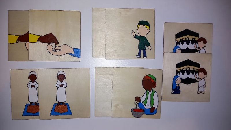 Holz-Memory "5 Säulen des Islam"