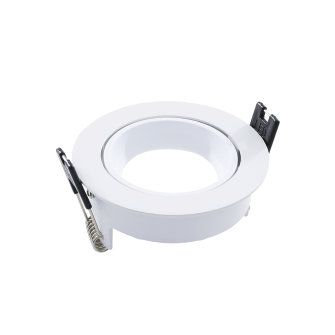 Adurolight® inbouwarmatuur, Mona, kantelbaar, wit, witte reflector, 80 mm, excl. lamp
