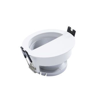 Adurolight® inbouwarmatuur, Mona, kantelbaar, halve maan, wit, mat zilver reflector, 80mm, excl lamp