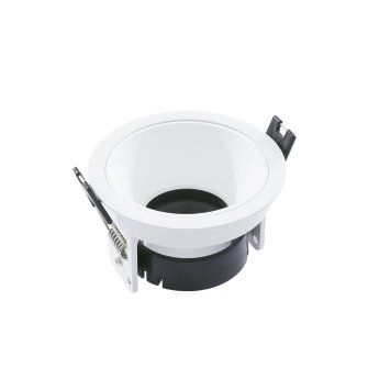 Adurolight® inbouwarmatuur, Mona, kantelbaar, wit, witte reflector, 82 mm, excl. lamp