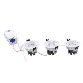 Adurolight® led inbouwspotset, Mona, dimbaar, 15 W, 2700 K