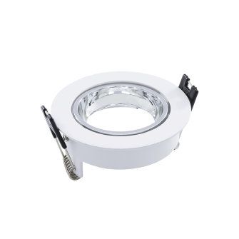 Adurolight® inbouwarmatuur, Mona, kantelbaar, wit, zilver reflector, 80 mm, excl. lamp