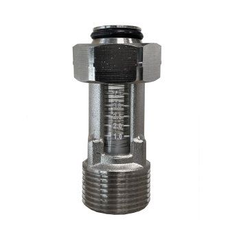 MAGNUM inline flowmeter, 1 - 3,5 l/min, ¾&quot; euroconos
