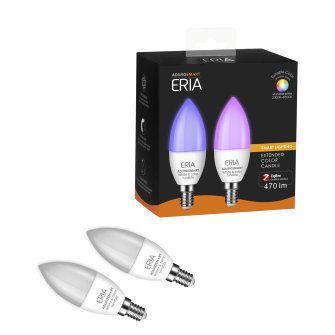 AduroSmart ERIA® Tunable Colour kaarslamp, E14, 6 W (2-pack)