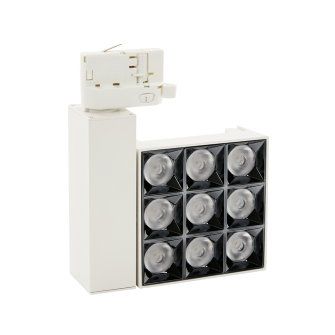 Adurolight® Premium Quality Line led railspot, Pluto, wit, 20 W, 4000 K, non flicker