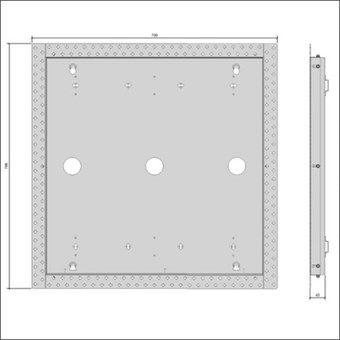 INBOUWFRAME 200W 62X62X4.3CM
