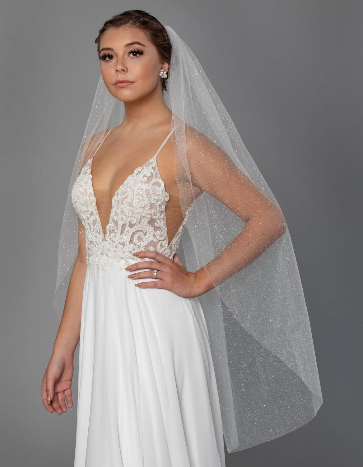 V-769, Color: Ivory Glitter Only