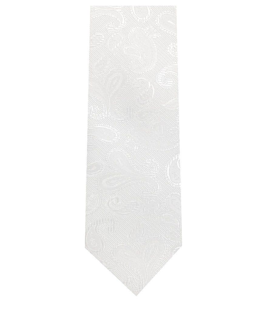 2.25&quot; Paisley Tie Set, Color: 3010-A-White