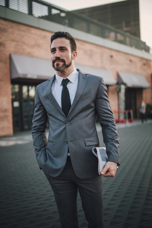 CT701 Medium Gray Classic Fit Suit