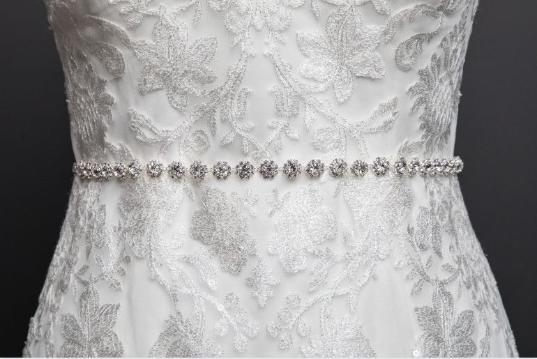 BELT-65 Silver/Champagne