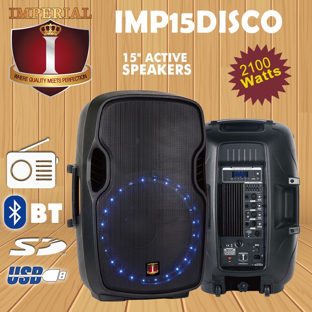 IMP15-DISCO IMPERIAL 15&quot; 2100 WATTS POWERED SPEAKER