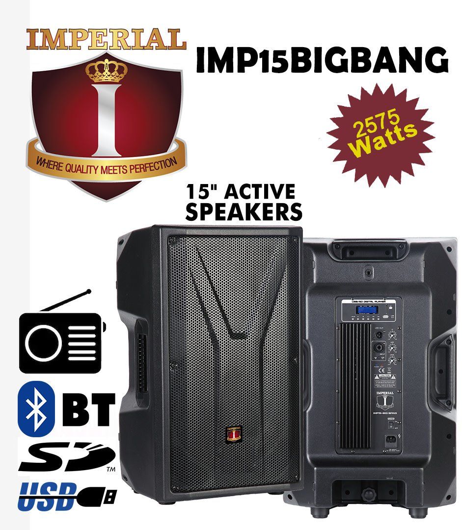 IMP15-BIGBANG IMPERIAL 15&quot; 3000 WATTS POWERED SPEAKER
