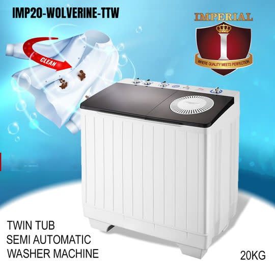 IMP20-WOLVERINE-TTW IMPERIAL WASHER --- TWIN TUB -- 20 KG GIANT -- WOLVERINE