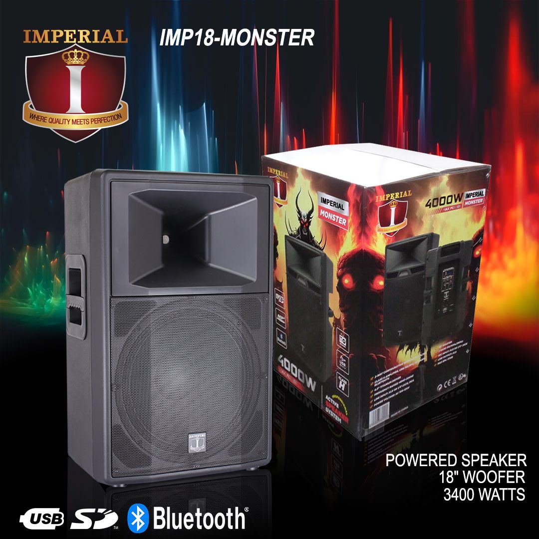 IMP18-MONSTER IMPERIAL 18&quot;&quot; POWERED -- MONSTER -- 4000 WATTS