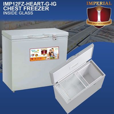 IMP13FZ-HEART-B-IG IMPERIAL DEEP FREEZER--INSIDE GLASS
