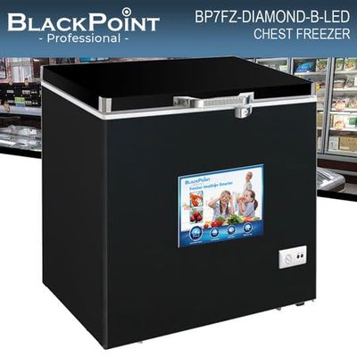 BP7FZ-DIAMOND-B-LED BLACKPOINT DEEP FREEZER -- LED LIGHTS --- DIAMOND CUT - BLACK