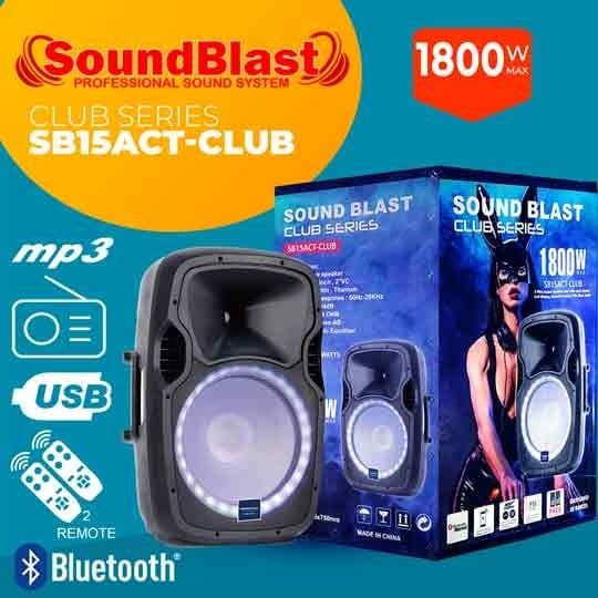 SB15-CLUB SERIES SOUND BLAST POWERED 15&quot; 2000 WATTS BT SPEAKER