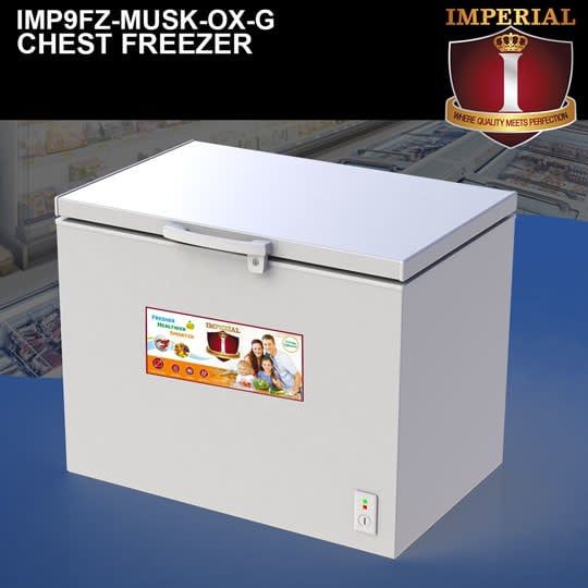 IMP9FZ-MUSK OX-G  IMPERIAL DEEP FREEZER -- WITH 10 CB COMPRESSOR -- MUSK OX -- METALLIC