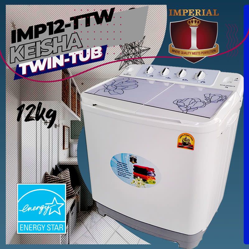 IMP13-KEiSHA-TTW IMPERIAL -TWIN TUB 13KG STEEL DRUM WASHER