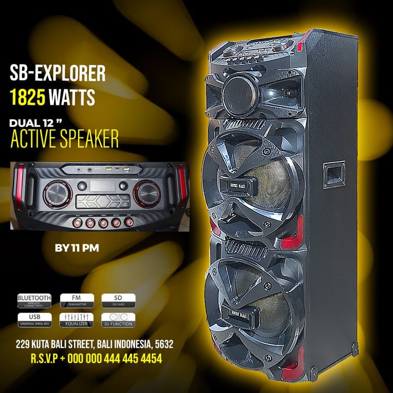 SB-EXPLORER SOUND BLAST PARTY SPEAKER 1825 WATTS