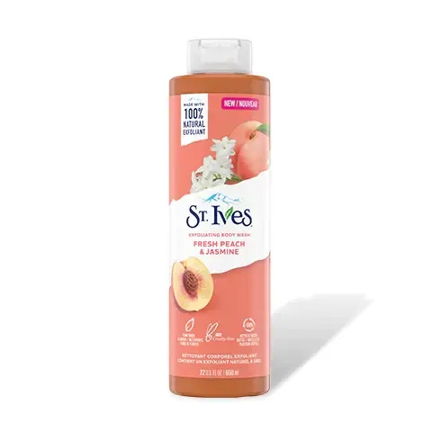 ST IVES FRESH PEACH AND JASMINE BODY WASH 650ML